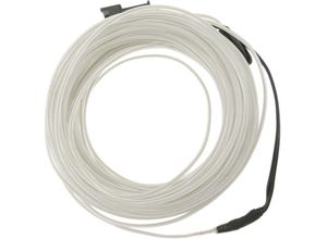 8434852113595 - Elektrolumineszenz-Kabel 32 mm transparent-weiß 5m Spiralkabel mit Akku - Bematik