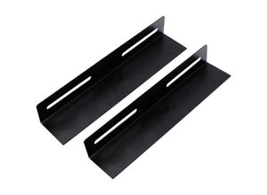 8434852124539 - Feste seitliche Stützschienen für Rackschrank 19 schwarz 250mm - Rackmatic