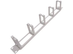 8434852159074 - Rackmatic - Kabelordner Rack 19 1HE Kabelmanagement mit 5 Ringen Rangierpanel weiss