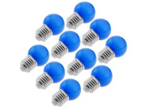 8434852203944 - PrimeMatik - LED Birne G45 15W 230VAC E27 blau Licht 10 pack