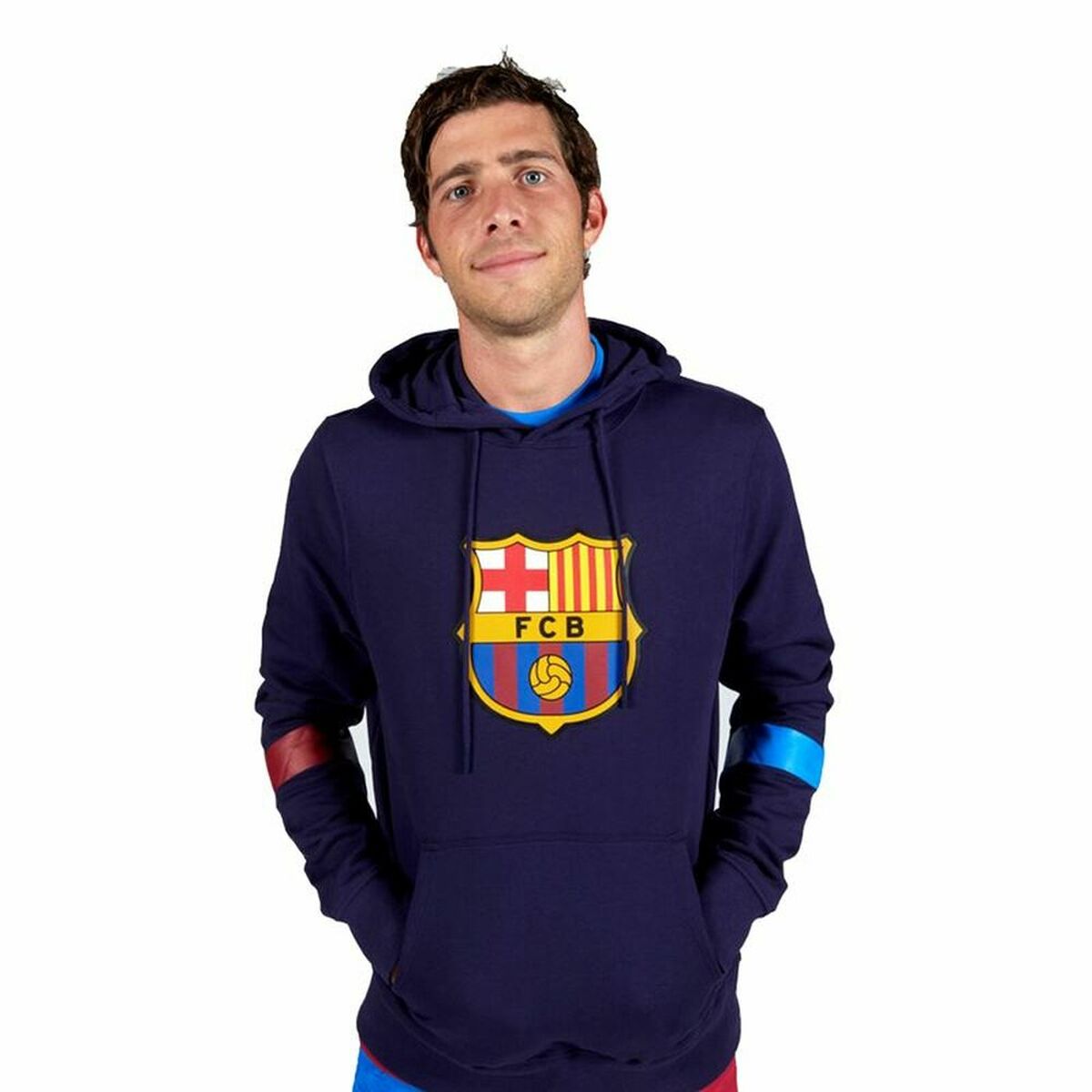 8435047898884 - Herren Hoodie FC Barcelona Marineblau