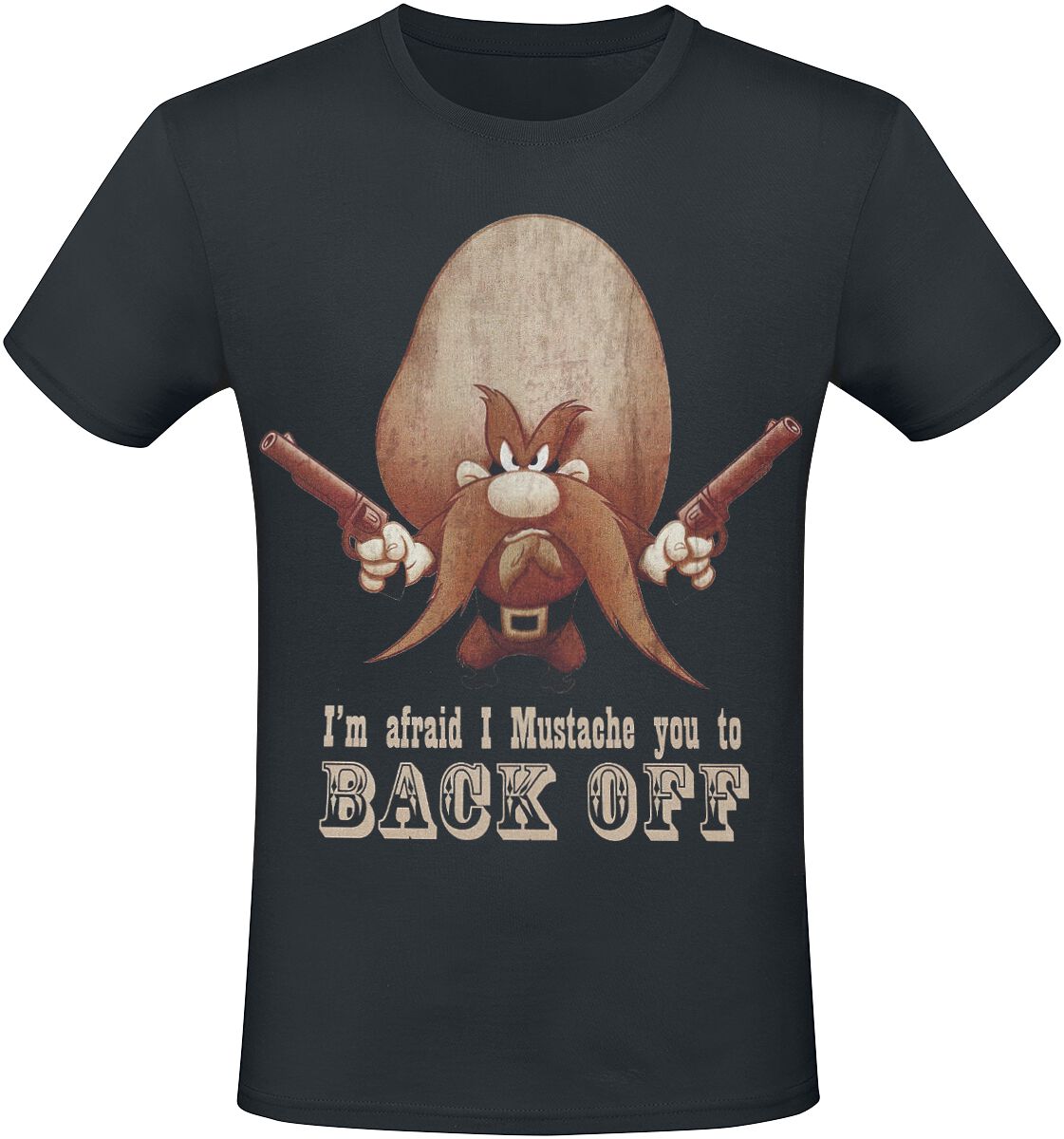 8435073720746 - Im Afraid I Mustache You To Back Off T-Shirt schwarz in XL
