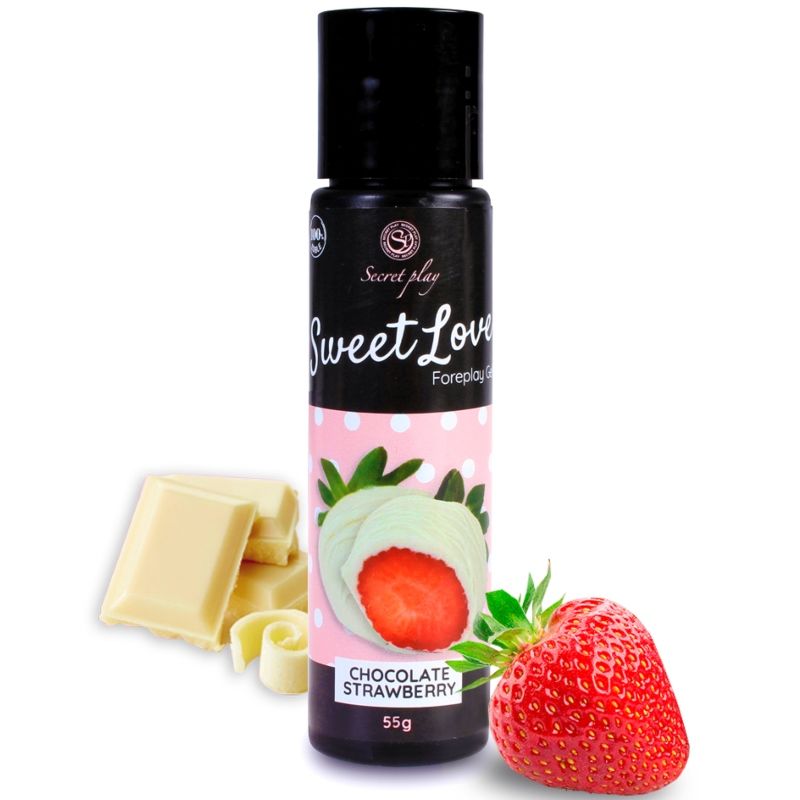 8435097836720 - SECRETPLAY - GEL SWEET LOVE ERDBEERE UND WEISSE SCHOKOLADE 60 ML