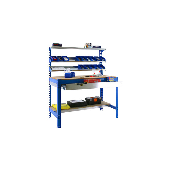 8435104932445 - Werkbank SIMONWORK BT1 BOX blau 1 Schublade 1510 x 760 x 1445 cm 8435104932445 Simonrack