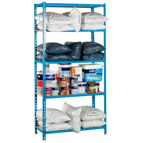 8435104937280 - Schwerlastregal MADERCLICK MINI 8435104937280 blau 800 x 400 x 1800 cm 8435104937280 Simonrack