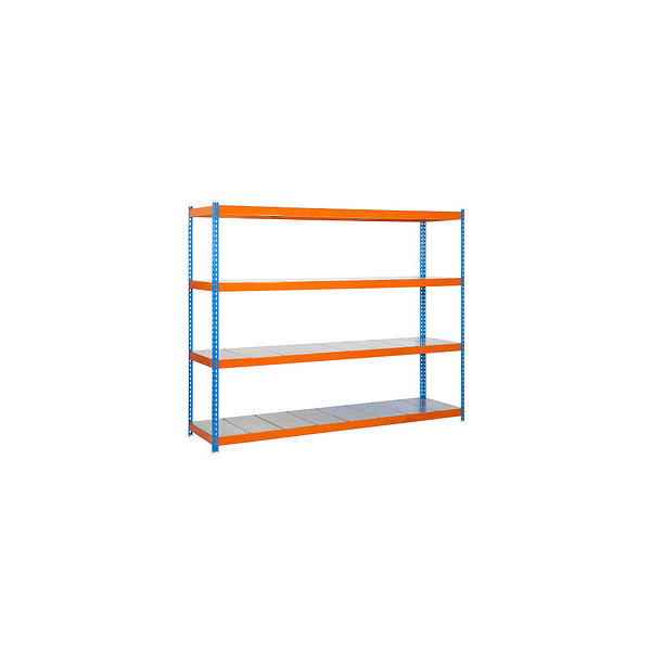 8435104946657 -  Schwerlastregal ECOFORTE 1504-4 457100047201544 orange blau 1500 x 450 x 2000 cm 8435104946657 Simon Rack