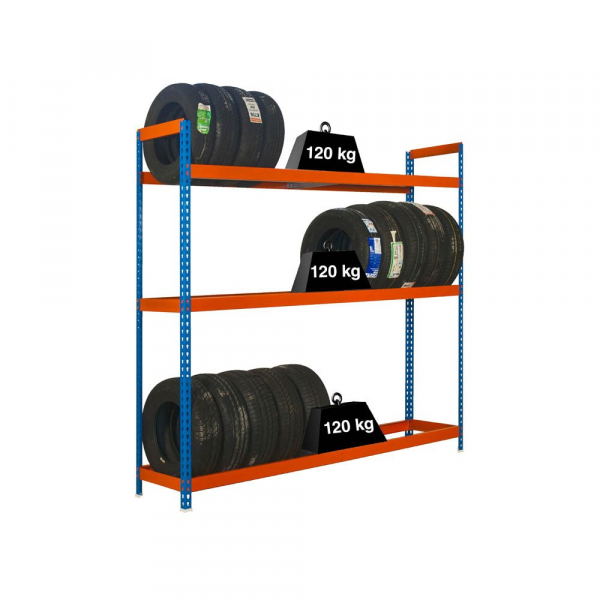 8435104947449 - Reifenregal AUTOFORTE 8435104947449 blau orange 1500 x 450 x 2000 cm 8435104947449 Simonrack