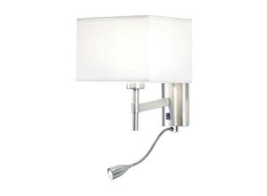 8435111081068 - Bristol - led 2 Light Innenwandleuchte Satin Nickel mit Leselampe E27 - Leds-c4