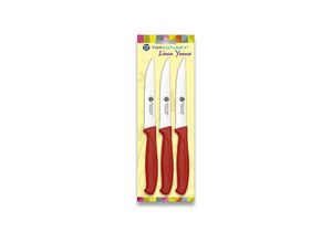 8435119874037 - Topcutlery - Blisterpackung mit 3 Messern 17324-RO rot Oberstes Besteck Linie Yoana 17371