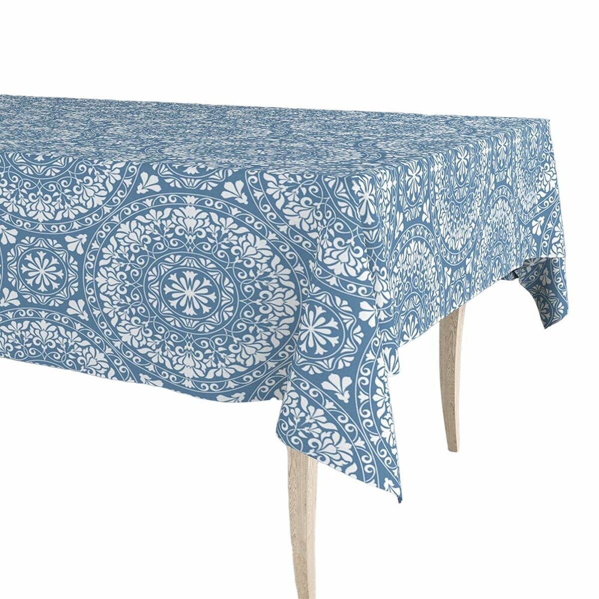 8435131843295 - Tischdeckenrolle Wachstuch Blau Mandala 140 cm x 25 m