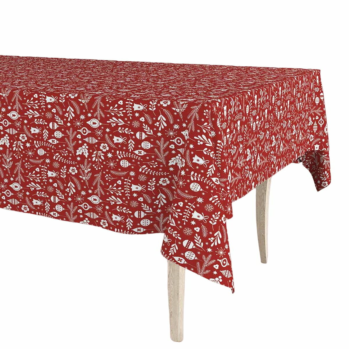 8435131873995 - Tischdeckenrolle Wachstuch Rot Weihnachten 140 cm x 25 m
