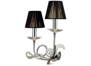 8435153203824 - Inspired Lighting - Inspired Mantra Acanto Tischlampe 2-flammig E14 poliertes Chrom mit schwarzen Schirmen