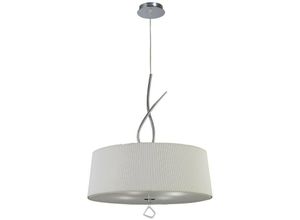 8435153216442 - Inspired Lighting - Inspired Mantra - Mara - Deckenanhänger 4 Light E27 Rund Chrom poliert mit elfenbeinweißem Farbton