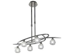 8435153218019 - Inspired Mantra - Loop - Teleskop Semi Flush Cabrio 6 Light G9 ECO poliertes Chrom