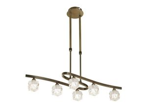 8435153218613 - Inspired Lighting - Inspired Mantra - Ice - Teleskop Semi Flush Cabrio 6 Light G9 eco Antik Messing