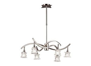 8435153230301 - Inspired Lighting - Inspired Mantra Salomon sn Salomon Teleskoplampe 6 Licht G9 satiniertes Nickel