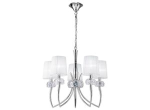 8435153246319 - Inspired Lighting - Inspired Mantra - Loewe - Deckenanhänger 5 Light E14 poliertes Chrom mit weißen Farbtönen