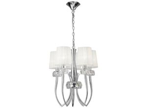 8435153246326 - Inspired Lighting - Inspired Mantra - Loewe - Slim Ceiling Pendant 5 Light E14 Chrom poliert mit weißen Farbtönen