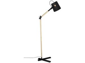 8435153249211 - Inspired Lighting - Inspired Mantra - Nordica - Stehlampe mit schwarzem Schirm 1 Light E27 Matt Black Buche mit schwarzem Schirm