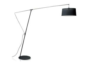 8435153249686 - Inspired Lighting - Inspired Mantra - Nordica - Bogen Stehlampe E27 mit schwarzem Schirm schwarz Chrom poliert