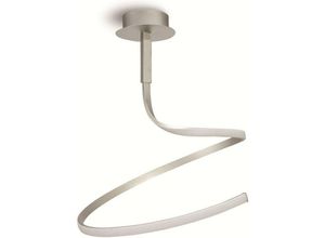 8435153249969 - Inspired Mantra - Nur - Semi Flush Decke 30W LED 3000K 2400lm dimmbares Silber mattiertes Acryl poliertes Chrom