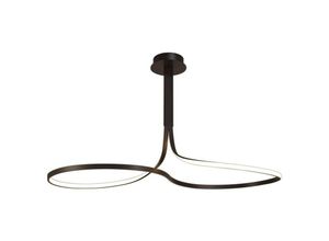 8435153258060 - Inspired Lighting - Inspired Mantra - Nur Brown Oxide - xl Semi Flush Decke 50W led 2800K 3900lm gefrostetes Acryl braunes Oxid