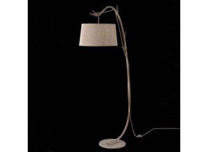 8435153261824 - Inspired Lighting - Inspired Mantra - Sabina - Stehlampe 182 cm 1 x E27 (max 40 w) Holzimitat Leinenschirm