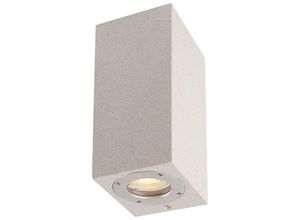 8435153271823 - Inspired Lighting - Inspired Mantra Levi Rechteckige Wandleuchte 2 x GU10 (max 12 w) IP65 weißer Beton 2 Jahre Garantie