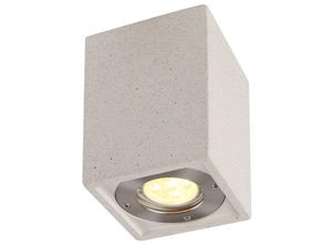 8435153271861 - Inspired Lighting - Inspired Mantra Levi Rechteckiger Strahler 1 x GU10 (max 12 w) IP65 weißer Beton 2 Jahre Garantie