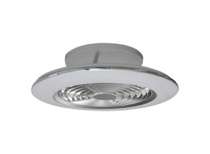 8435153274947 - Inspired Lighting - Mantra Alisio Mini Dimmbare LED-Deckenleuchte & 30 w DC-Wendeventilator Silber Fernbedienung