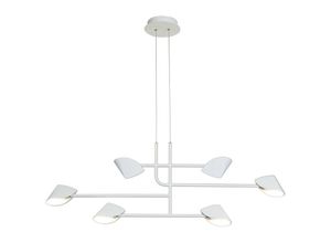 8435153275715 - Inspired Mantra Capuccina Lineare Pendelleuchte mit 6 Leuchten 45 W LED 3000 K 3100 lm Weiß 3 Jahre Garantie