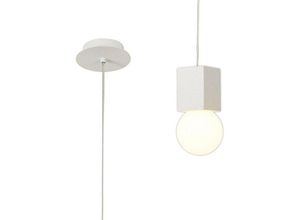 8435153277047 - Inspired Lighting - Inspired Mantra Fusion Galaxia Galaxia Pendelleuchte Square 1 Licht E27 Weiß   Weißzement