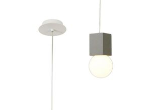 8435153277054 - Inspired Lighting - Inspired Mantra Fusion Galaxia Galaxia Pendant Square 1 Licht E27 Weiß   Grauer Zement