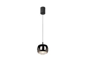 8435153284076 - LED-Hängeleuchte Roller schwarz-chrom verstellbar Glaslinse 8435153284076 - LED-Hängeleuchte Roller schwarz-chrom verstellbar Glaslinse