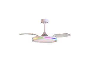 8435153287275 - LED-Deckenventilator Rafaga weiß DC leise Ø 106 cm CCT RGB