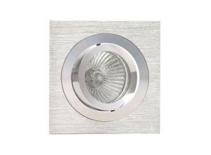 8435153900020 - Inspired Lighting - Inspired Mantra Fusion - Basico - Schwenkbares Einbaudownlight 92 cm im Quadrat 1 x GU10 Max 50 w Satin Nickel Chrom