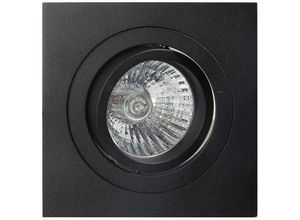 8435153900082 - Inspired Lighting - Inspired Mantra - Basico - GU10 Swivel Recessed Downlight 92 cm im Quadrat 1 x GU10 Max 50W Sandschwarz