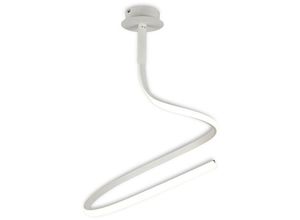 8435153960024 - Inspired Nur Blanco Semi Flush Simple Lampe 30 W LED 4000 K 2400 lm dimmbar weiß milchiges Acryl 3 Jahre Garantie