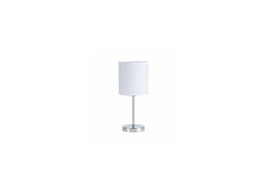 8435161416353 - Fabrilamp - Tischlampe Chanza 1xe14 Chrom mit weißem Schirm 37x16x16 cm