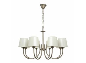 8435161483379 - Fabrilamp - fab 121558014 Guadalajara Lampe 8xe14 Leder Lampenschirm Beige