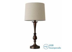 8435161487995 - Fabrilamp - fab 130871002 Khalifa1xe27 Braun Desktop 605x28x28 Cm USB-Anschluss