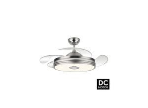 8435161491879 - Fabrilamp - dc Matanuska 72W Nickel Bluetooth Deckenventilator 4 Flügel