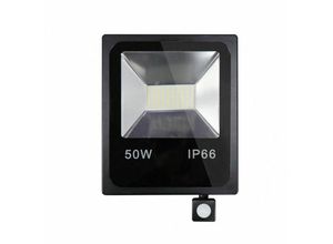 8435161494641 - Fabrilamp - fab 147780509 Projektor c   Sensor Olivino 50w 6500k Schwarz 4500lm Led Sm Ip66 335x24x6 Cm