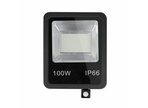 8435161494658 - Fabrilamp - fab 147781009 Projektor c   Sensor Olivino 100w 6500k Schwarz 9000lm Led Sm Ip66 395x285x7 Cm