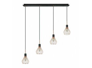 8435161498663 - Fabrilamp - fab 153594073 Sankt Petersburg Anhänger 4xe14 Schwarz   Kupfer Regx83x13 Cm