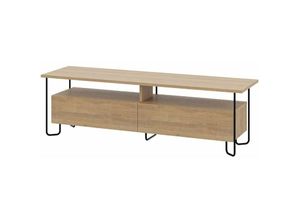 8435178323552 - TV-Schrank mit 2 Türen und Metallbeinen L150 cm - Dilly - Holz - Calicosy