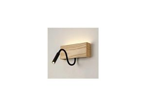 8435197466889 - Cristalrecord - Wandleuchte led Holz Ravel 5W+3W usb