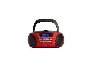 8435256897043 - Bluetooth-Lautsprecher mit mp3-CD-Player und usb aiwa Boombox bbtu-300 rot bt 50 5w rms radio fm