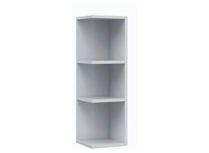 8435318101552 - Altri - Badezimmer-Hängeschrank Tacoma Abgehängter Säulenschrank für Badezimmer Eckschrank mit 3 offenen Regalen cm 20x20h65 Weiß