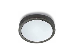 8435381435486 - Efectoled - Plafon Ip66 Basic Aluminium Ø260Mm E27 15W Gris Urbano 523Lm